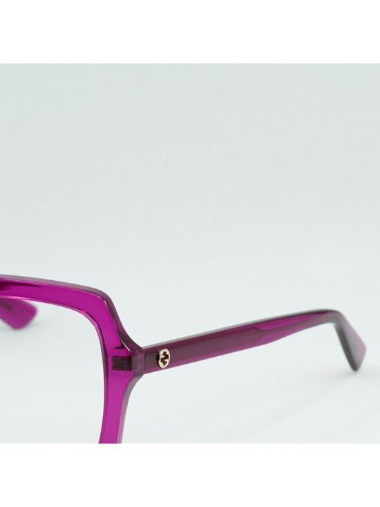 Gucci GG1318O 003 Eyeglasses Transparent Fuchsia 55mm Square Frame main image 11
